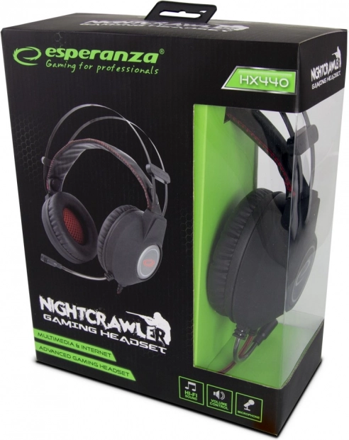 Igralne slušalke z mikrofonom Nightcrawler