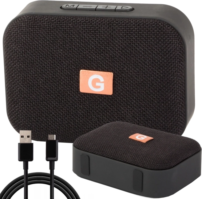 Bluetooth mini zvočnik s FM radiem, USB in microSD – črna