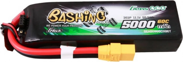 LiPo baterija GensAce 5000 mAh 11,1 V 60C 3S z konektorjem XT90
