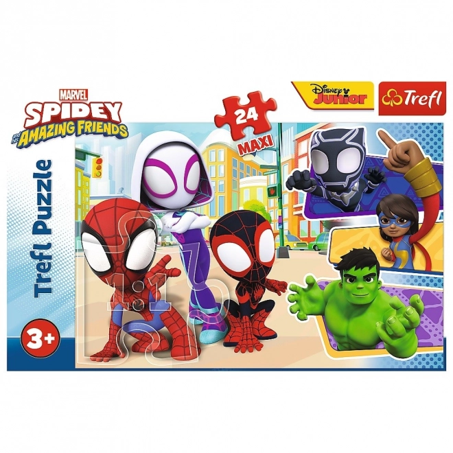 Uganka 24 maxi Spiday in prijatelji Spiderman