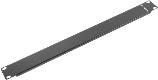 črn slepi pokrov za 19'' omaro 1U