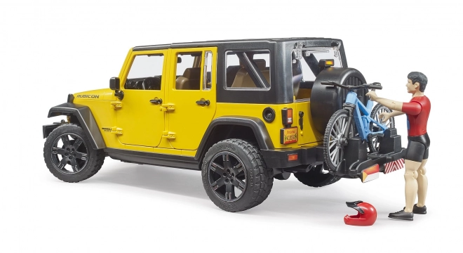 Bruder Jeep Wrangler Rubicon s kolesarjem in kolesom