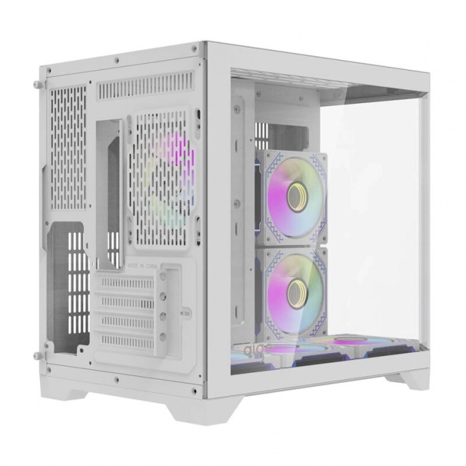 Računalniško ohišje Darflash FT418 + 6 ventilatorjev aRGB (bela)