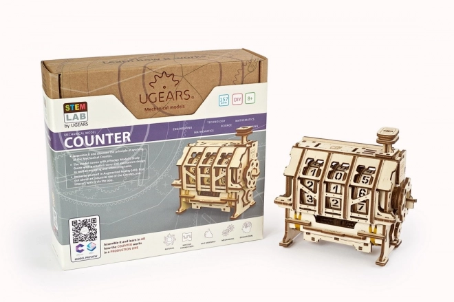 Ugears 3D sestavljanka - Računovodna blagajna 157 delov