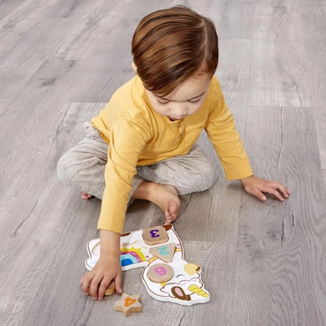 Little Tikes lesene sestavljanke s številkami - Samorog, Dinosaver, Lama