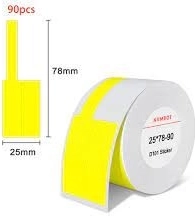 Termične nalepke NIIMBOT 25 × 78 mm, rumene (90 kosov)