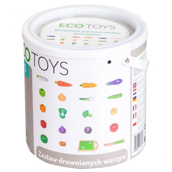Lesen zelenjava za rezanje 20 kosov Ecotoys