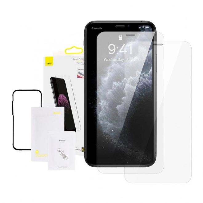 Baseus 0,3mm celosteklena folija iz kaljenega stekla (paket 2 kosa) za iPhone – XS Max / 11 Pro Max 6,5 palca