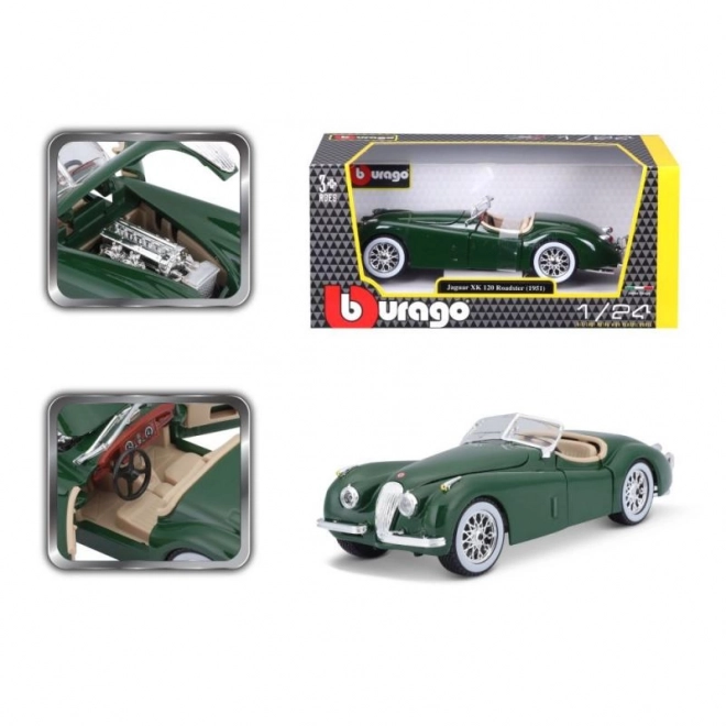 Bburago 1:24 Jaguar XK 120 Roadster (1951) zelena 18-22018