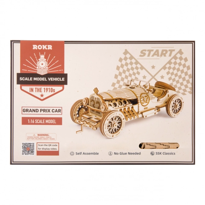 Dirkalni avto U-9 Grand Prix - 3D lesena sestavljanka