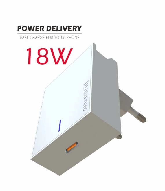 Polnilec Swissten iPhone 3.0 18W Power Delivery - bela