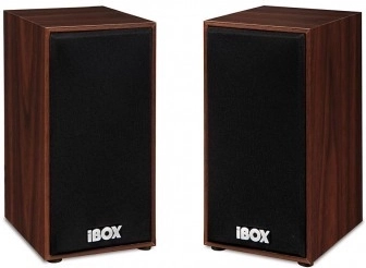 Leseni stereo zvočniki 2.0 iBOX SP1, rjavi