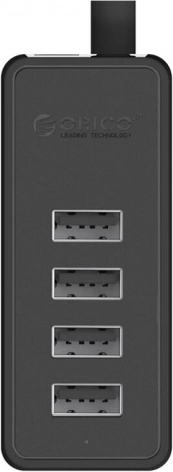Orico USB razdelilnik s 4 vrati USB 2.0 (črn)