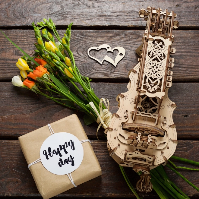 Ugears 3D Lesena mehanska uganka Hurdy-Gurdy