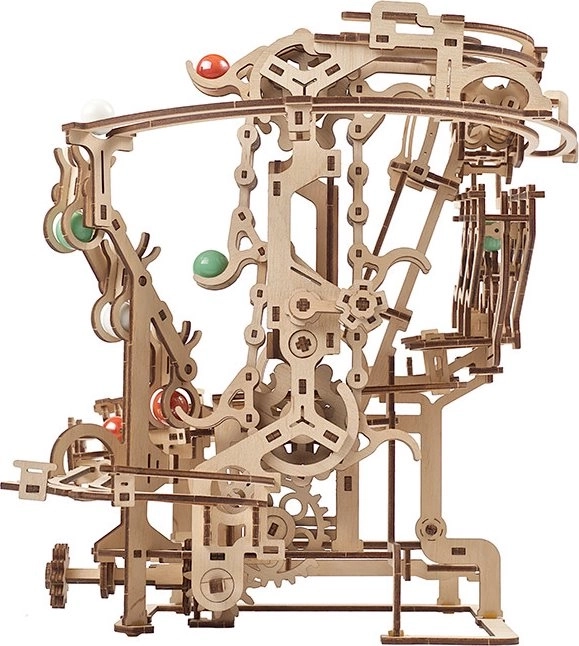 Ugears 3D lesene mehanske puzzle Kroglična steza verižna