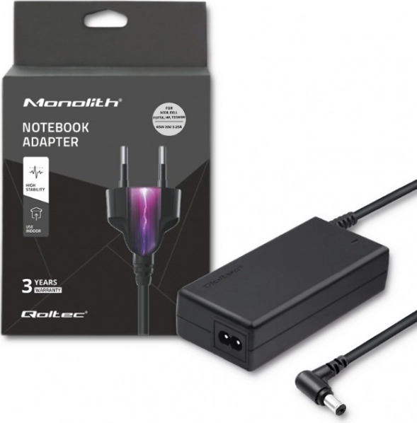 Napajalni adapter za prenosnik 65 W, 20 V, 3,25 A, konektor 5,5 × 2,5 mm