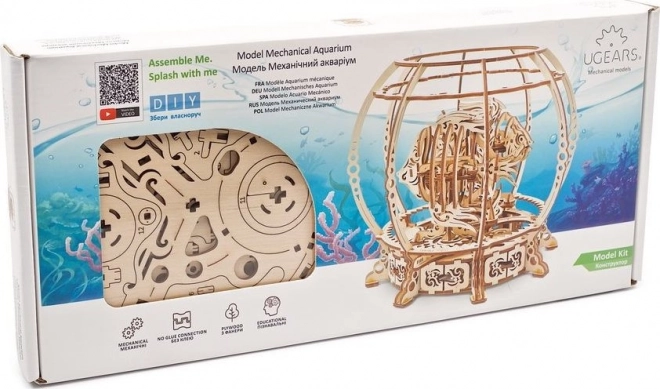 Ugears 3D lesena mehanska sestavljanka Mehanski akvarij