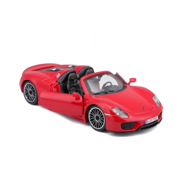 Kovinski avto Porsche 918 Spyder rdeč