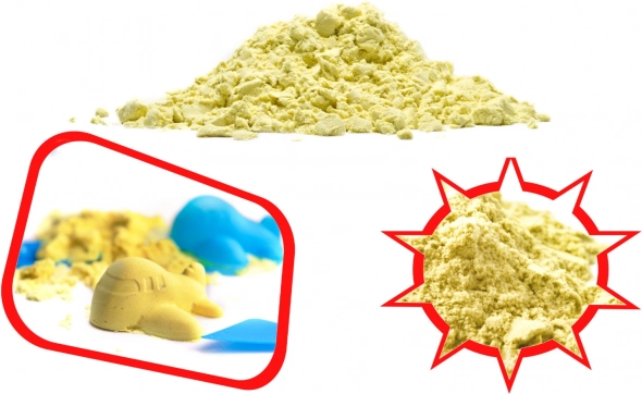 Magični kinetični pesek za otroke 1 kg – Rumena