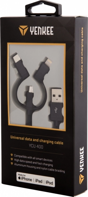 Univerzalni polnilni kabel 3v1 s priključki USB-C, Micro USB in Lightning