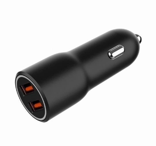 Avtopolnilnik 2xUSB-A QC3.0 36W črna
