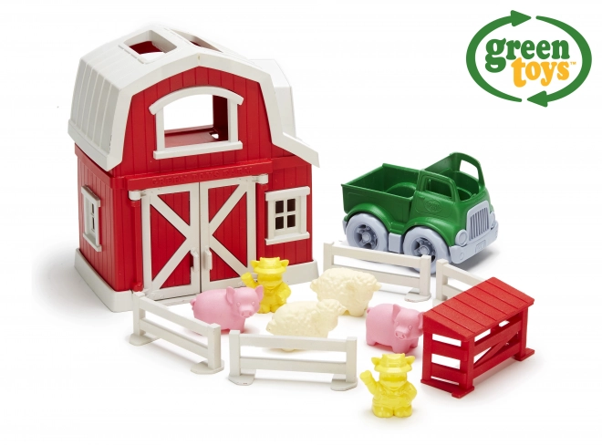 Kmetija s skednjem in živalicami GreenToys
