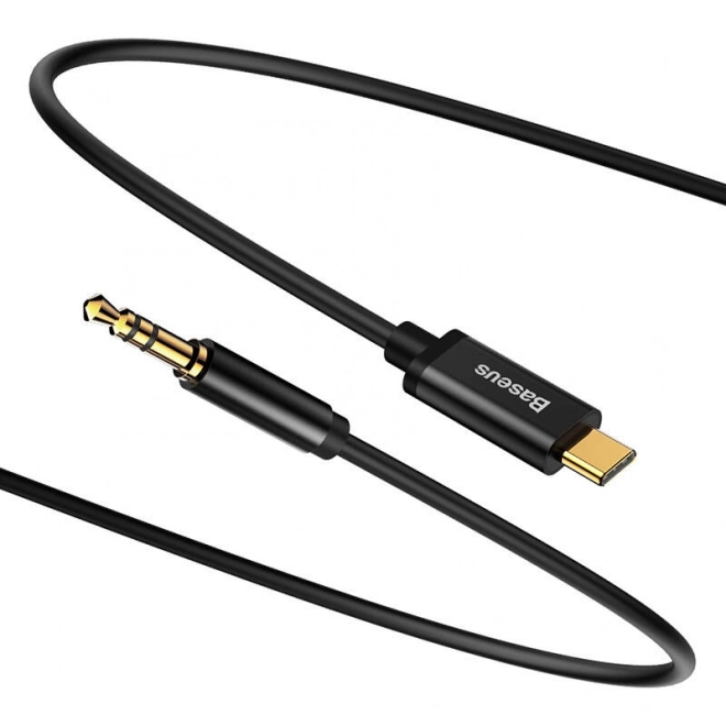 Baseus Yiven Avdio kabel USB-C na mini jack 3,5 mm, 1,2 m - črna