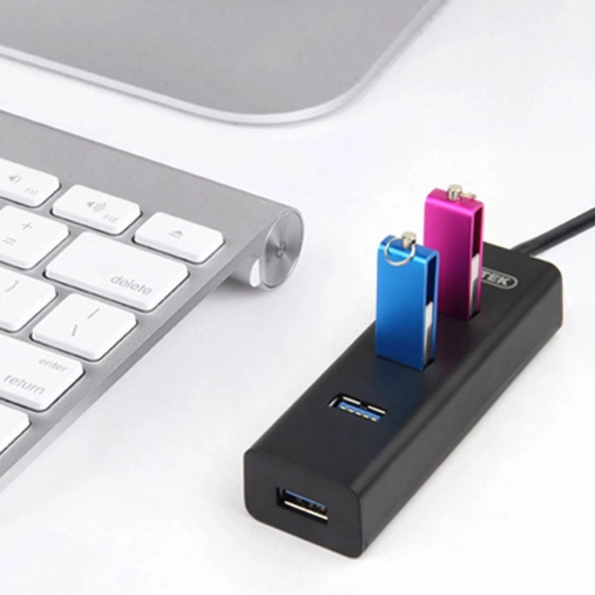 Razdelilnik 4x USB 3.0; BC1,2; ČRNI