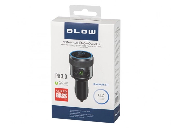 FM oddajnik Bluetooth5.1 + QC3.0 + PD 24W