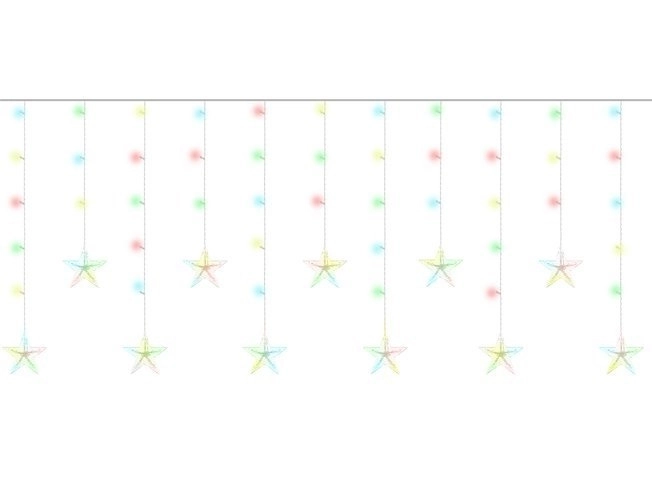 LED pisane zavese z zvezdicami - 2,5 m, 108 LED