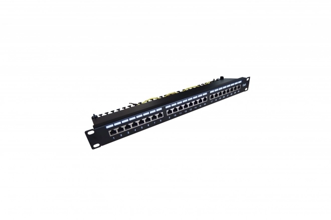 Patch plošča 19'' 24x RJ45 kat.6, črna