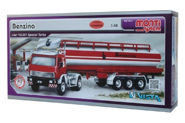 Gradbeni set Monti System MS 08.3 Benzina Liaz 1:48 v škatli 31,5x16,5x7,5cm