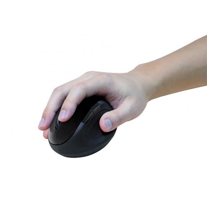 Ergonomska brezžična optična miška 2.4GHz 1600dpi črna