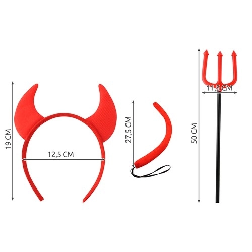 Kostum hudiča - set 4 deli S22140
