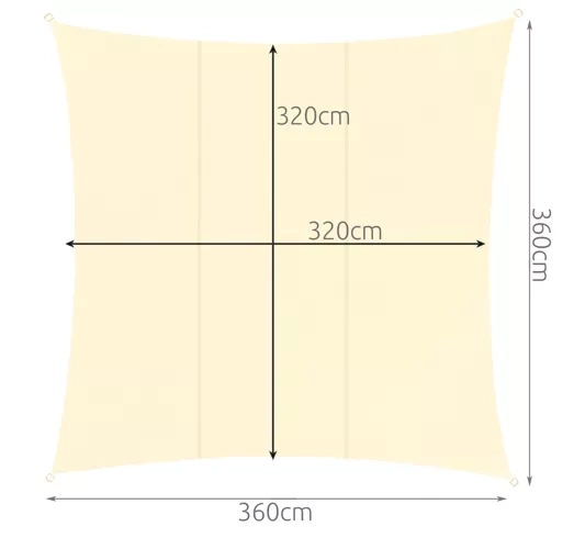 Sončna jadra 3,6x3,6 m Gardlov 23165