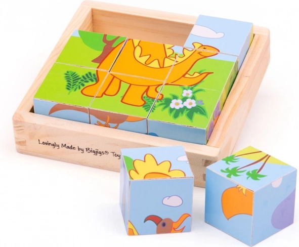 Velkejigs Slikovne kocke Dinozavri 9 kock