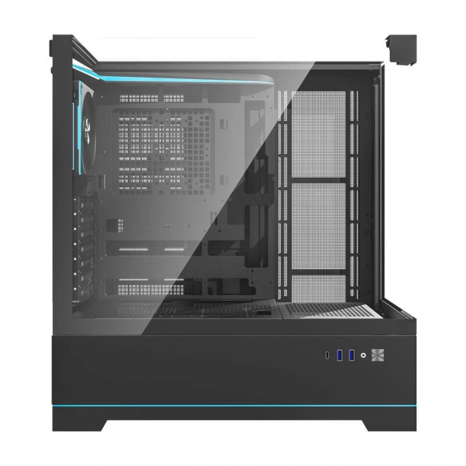 Ohišje Darkflash DY450 PRO s ventilatorjem črno