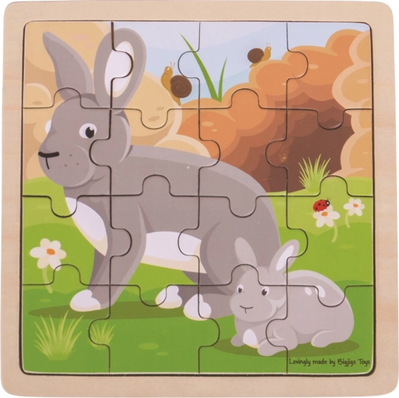 Bigjigs Toys sestavljanka zajčica z zajčkom