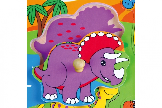 Lesena vstavljanka - dinozavri