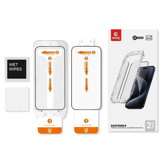 EasyShield 2-paket kaljenega stekla za iPhone 16 / iPhone 15