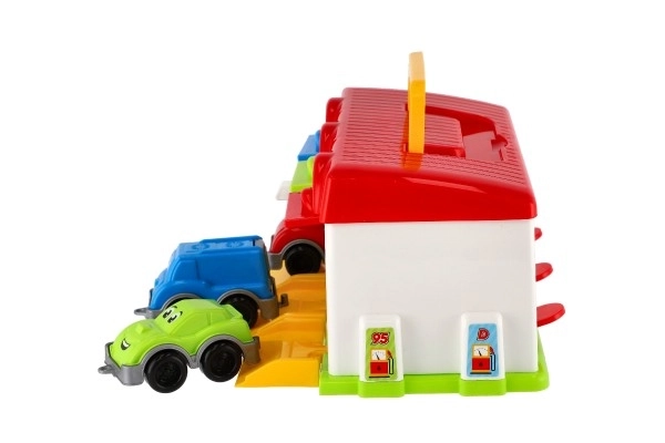 Garaža z avtomobilčki in dodatki Technok Toys