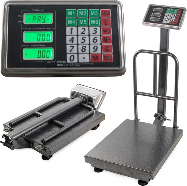 Elektronska skladiščna tehtnica z naslonom 300 kg LCD