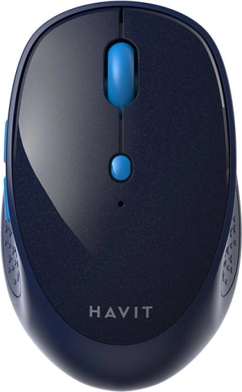 Brezžična ergonomska miška HAVIT, modra