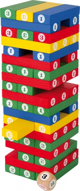 Small Foot Lesena barvna igra Jenga