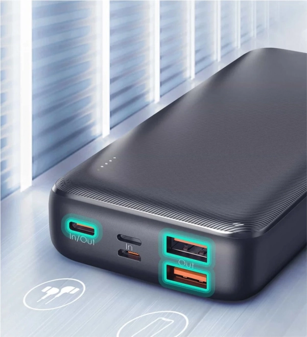 Prenosna baterija Aukey, 20000mAh, hitro polnjenje