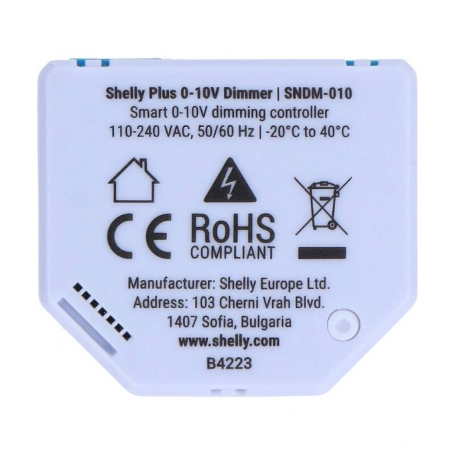 Shelly Plus 0-10V zatemnilnik svetlobe WiFi/Bluetooth