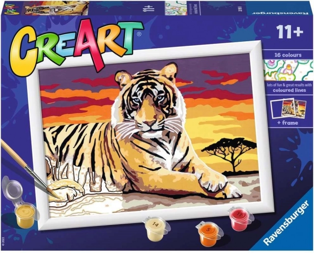 Slikanje po številkah Veličastni tiger 24x18 cm