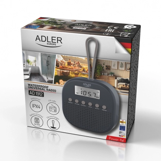 Vodotesni radio FM ADLER