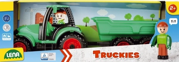 Avto Truckies traktor s prikolico plastika 32cm s figuro v škatli 24m+