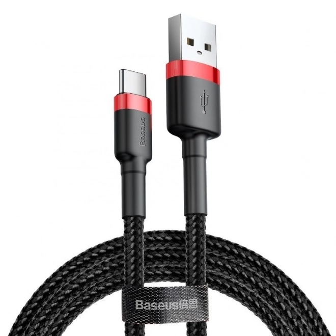 USB-C kabel Baseus Cafule 3A 1m rdeče-črn
